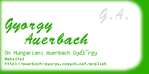 gyorgy auerbach business card